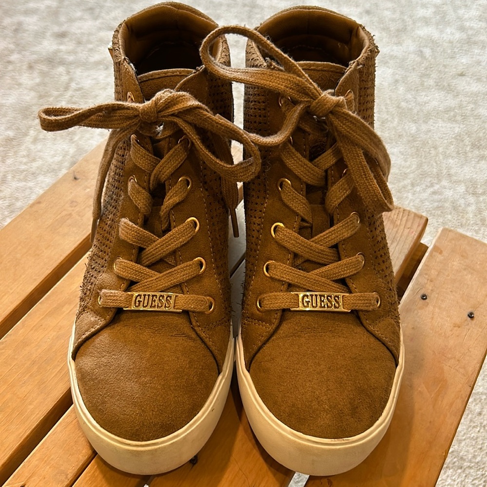 Guess Suede Wedge Booties - size 9M